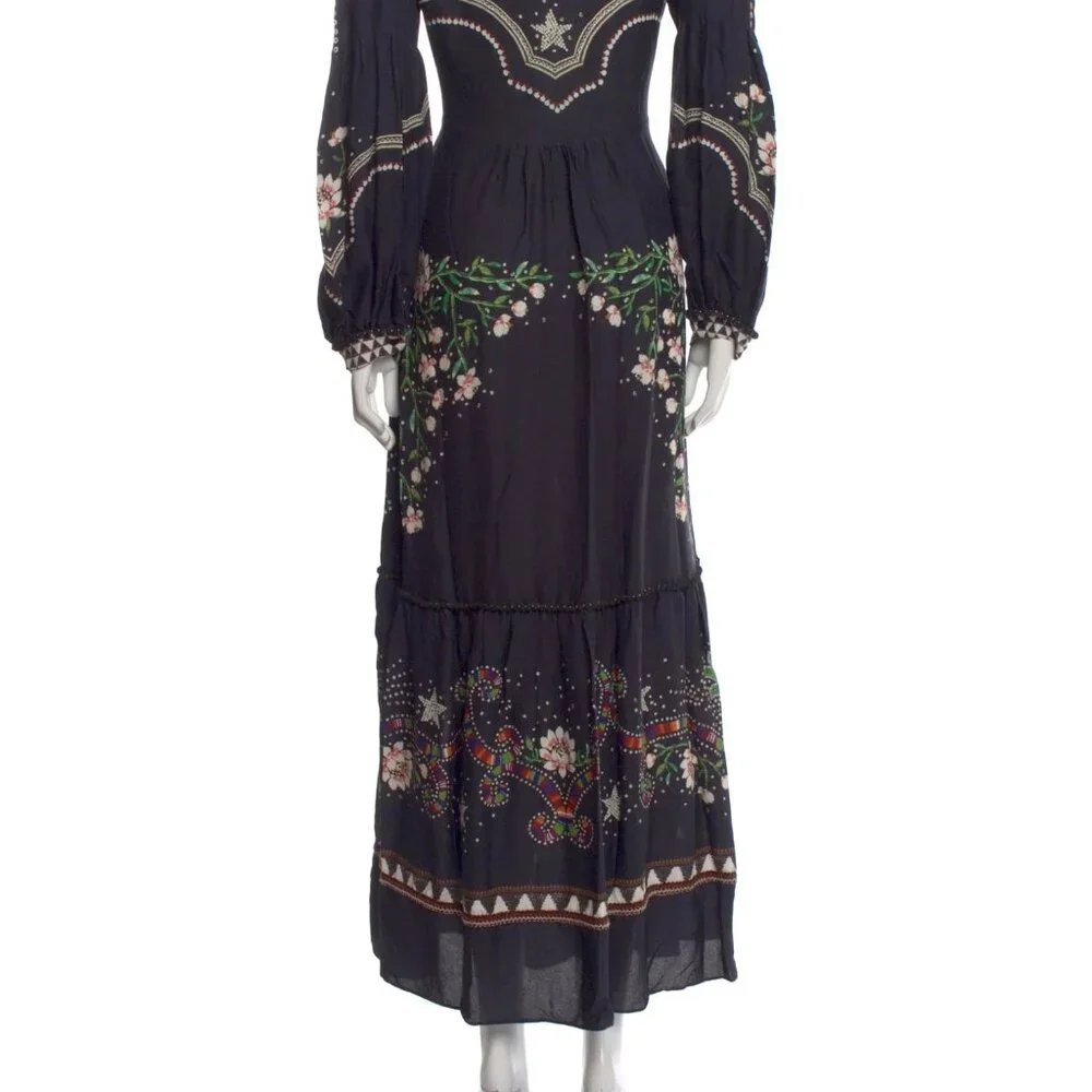 Farm Rio Printed Long Dress Size: XS - Picture 4 of 4